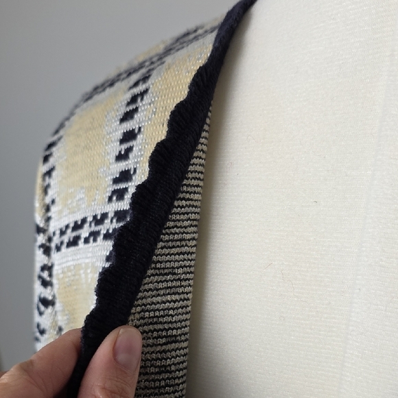 Vintage Tricoville Plaid Cardigan Sweater Jacket — Wool Blend, Button Front, 14 - Picture 2 of 8